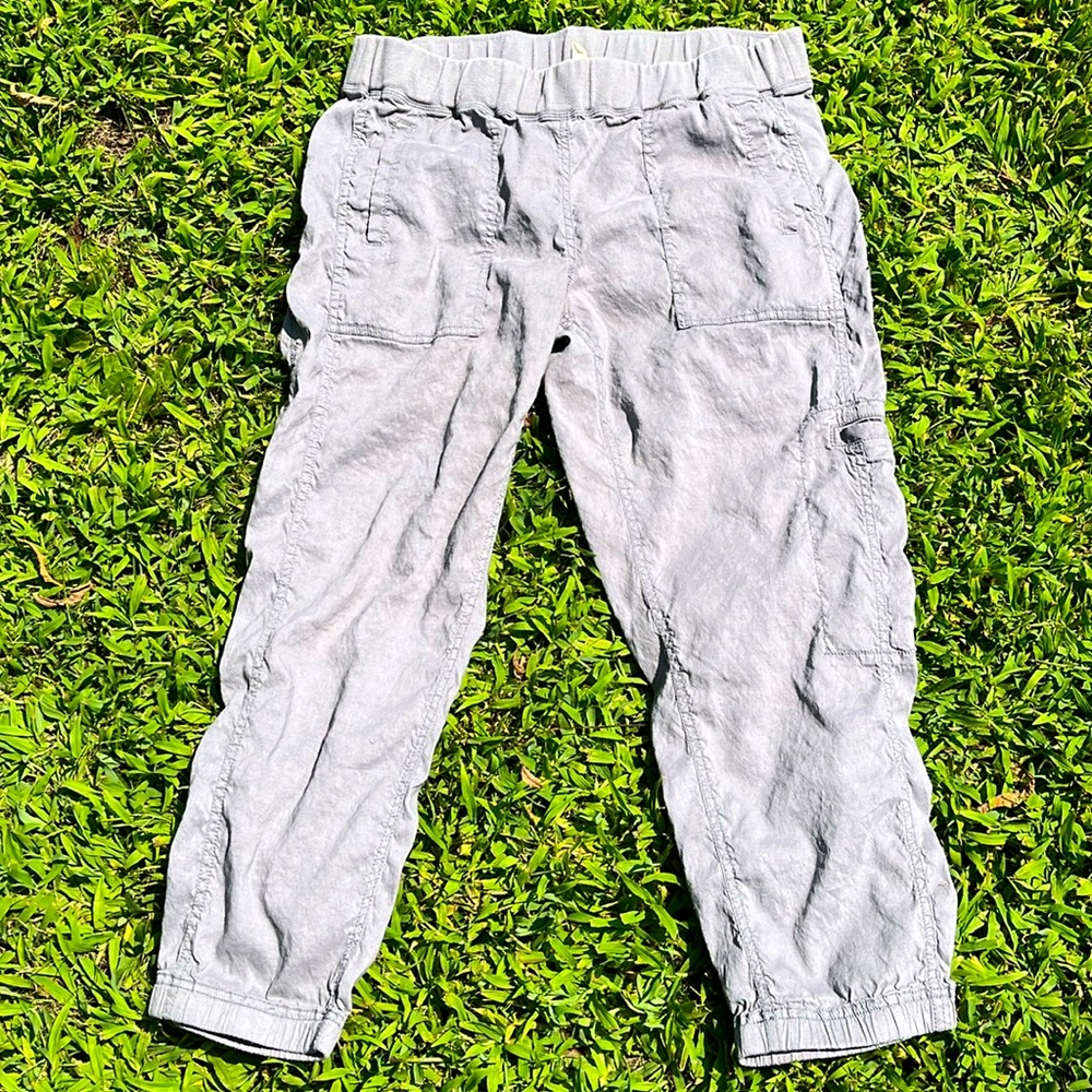 Eileen Fisher Linen Stretch Cargo Pants Size  PL (Petite Large)